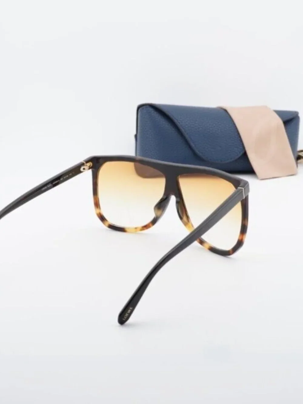 Loewe LW40001F 56E Square Sunglasses - Havana/Brown Gradient